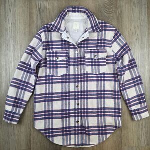 Joie Plaid Wool Blend Button Up Jacket Size S